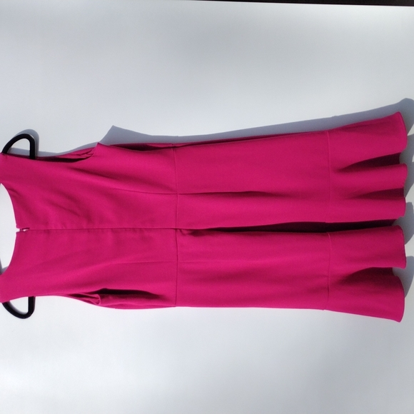 Hot Pink Sleeveless Midi Dress. Size 14 - Picture 7 of 16